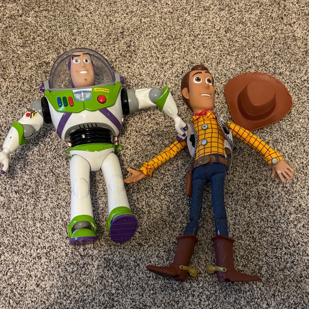 Buzz Lightyear and Woody talking Action Figures